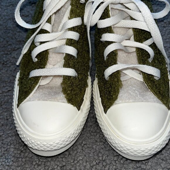 Converse Chuck Taylor Sherpa Eva Lift Platform Hi Moss Sneaker Women's 6 Youth 4 - Picture 5 of 9